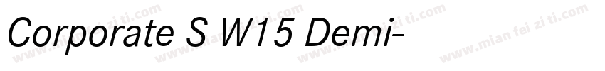 Corporate S W15 Demi字体转换